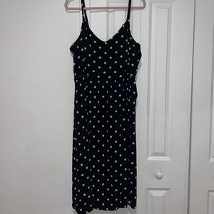 Old Navy Black Polka Dot Cami Dress w/ pockets